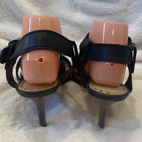 Coach Rapture Black Soft Leather Criss-Cross Strappy Slingback Heels Sz 9.5 EUC - Picture 5 of 9